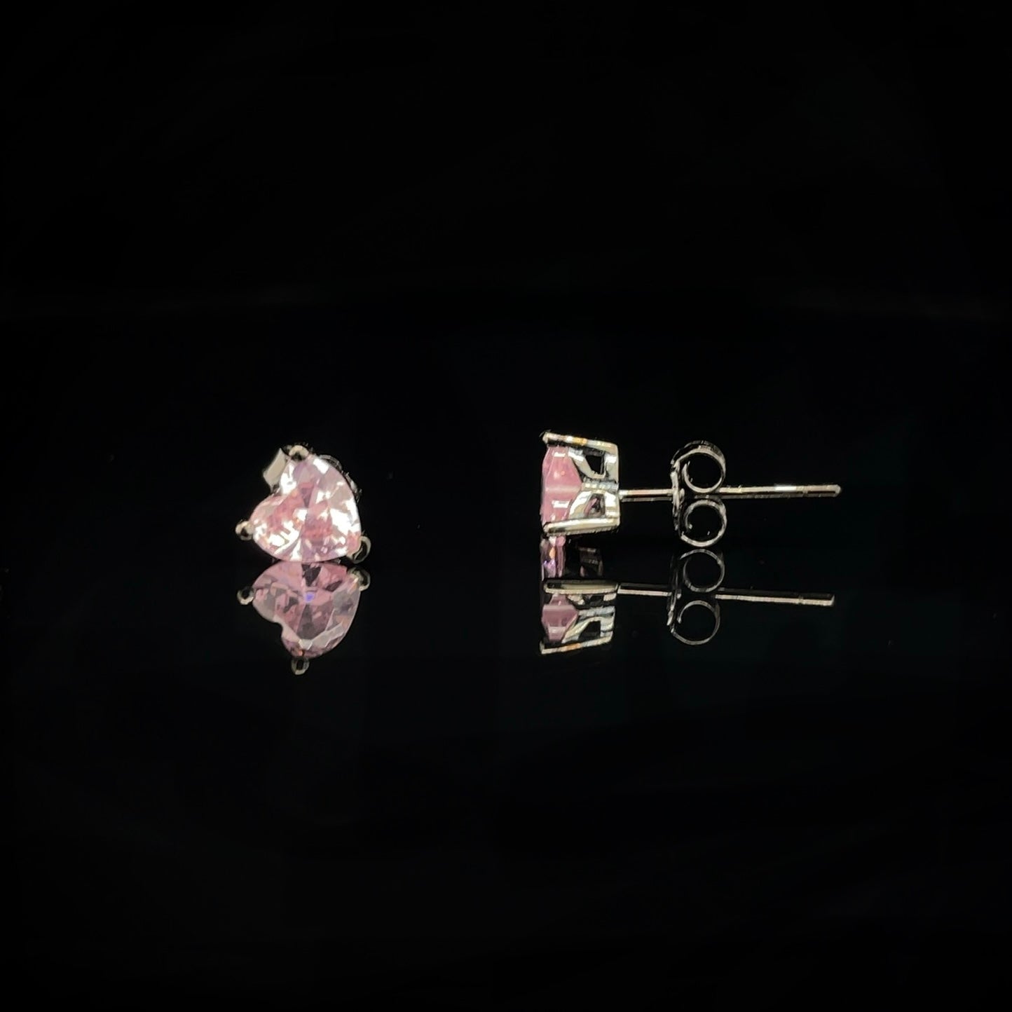 Pink Heart Earrings (Small)
