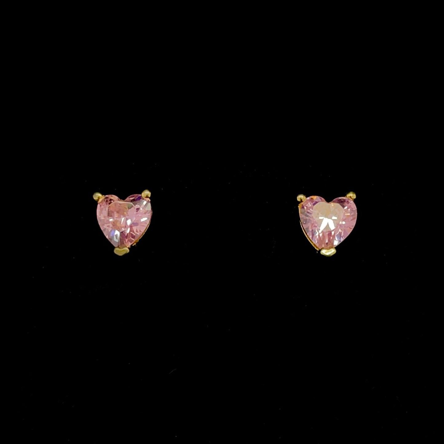 Pink Heart Earrings (Small)