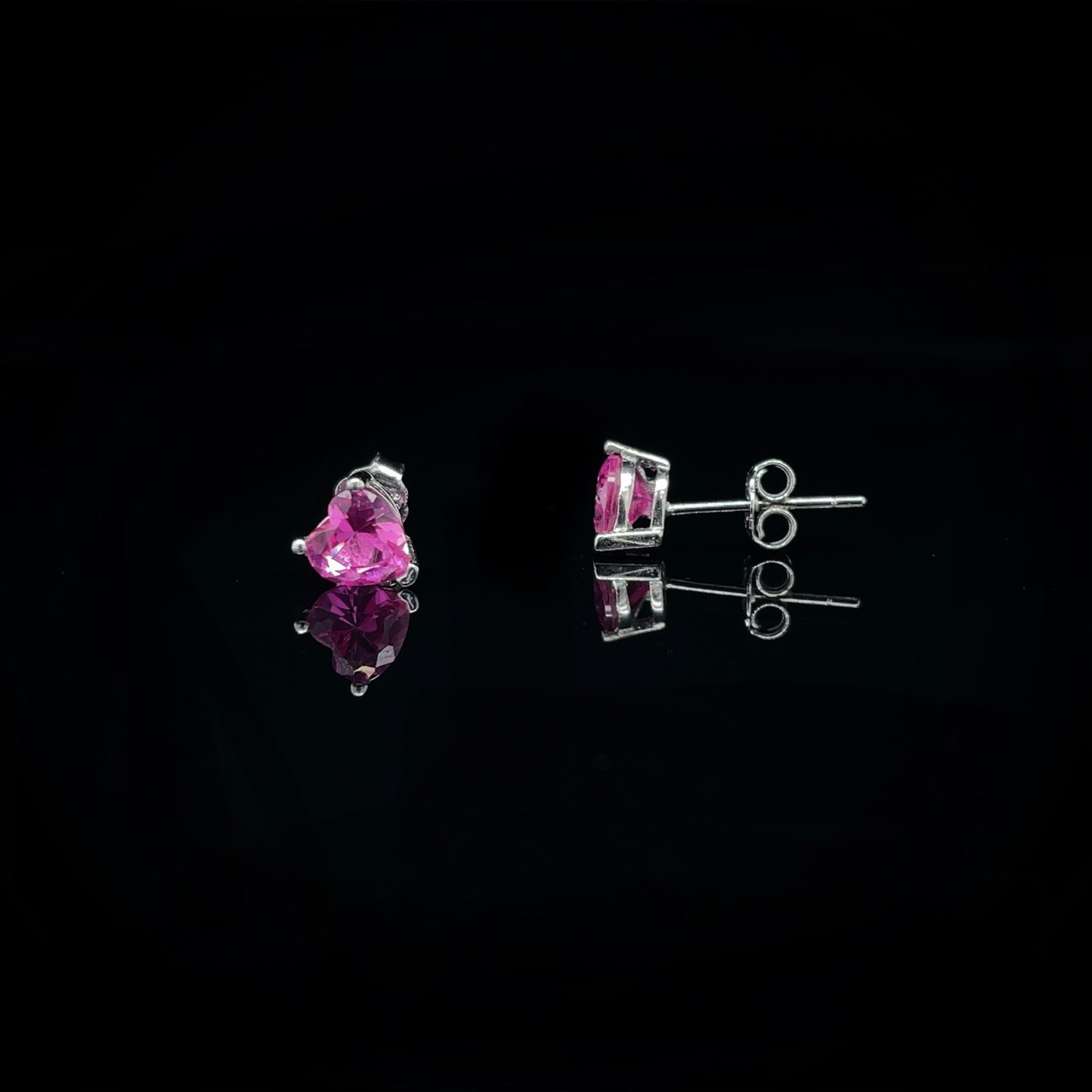 Pink Heart Earrings (Small)