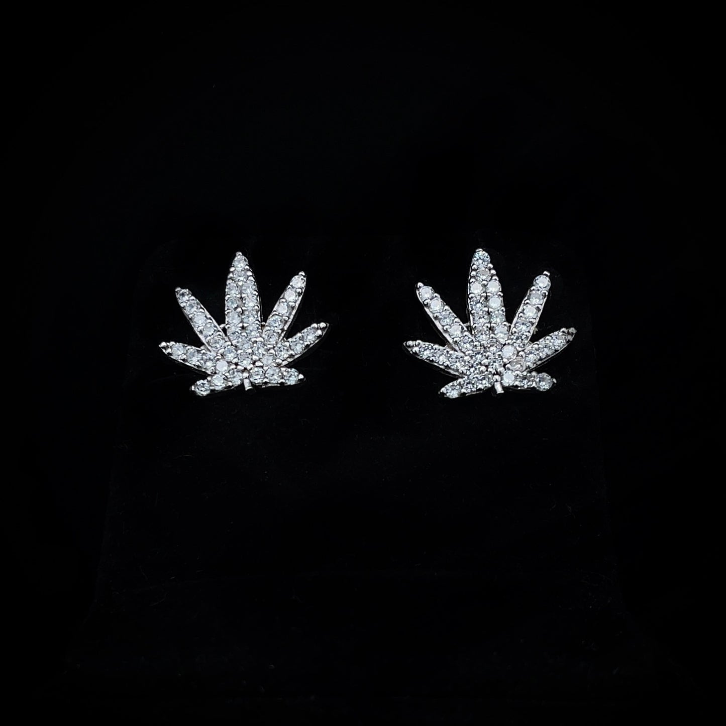Silver Weed Earrings