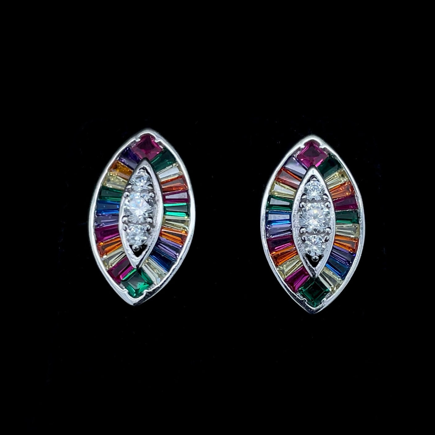 Rainbow Marquise Earrings