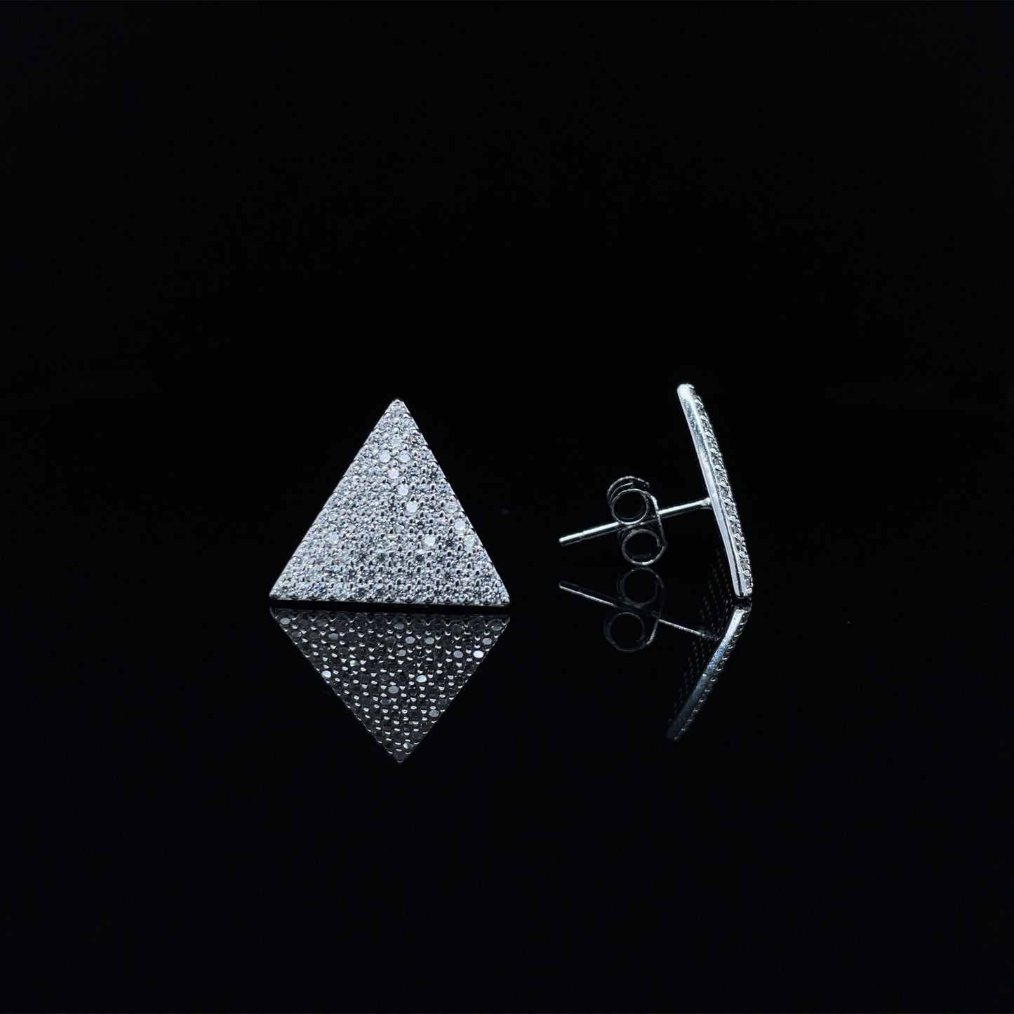 Icy Triangle Earrings