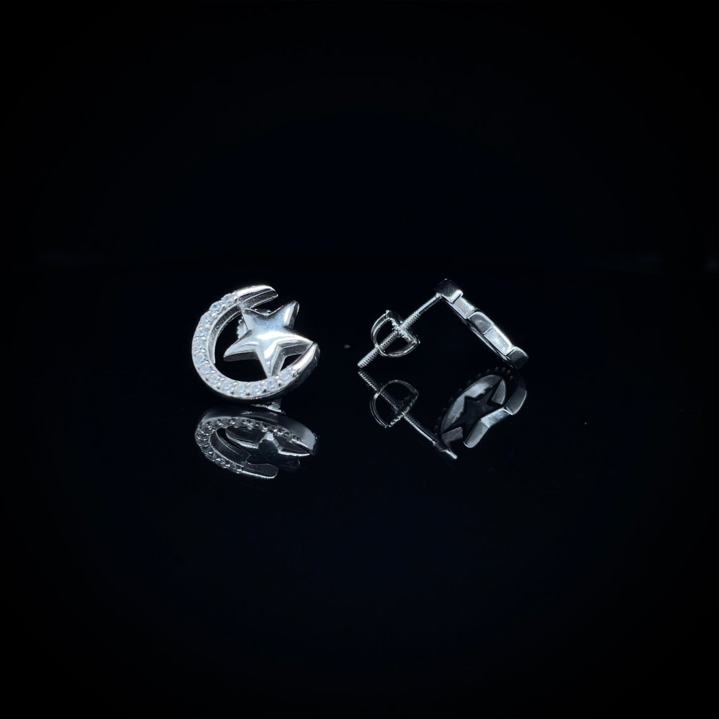 Crescent Moon & Star Earrings