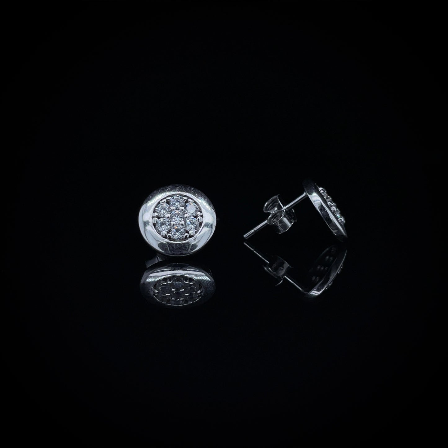Silver Circle Earrings