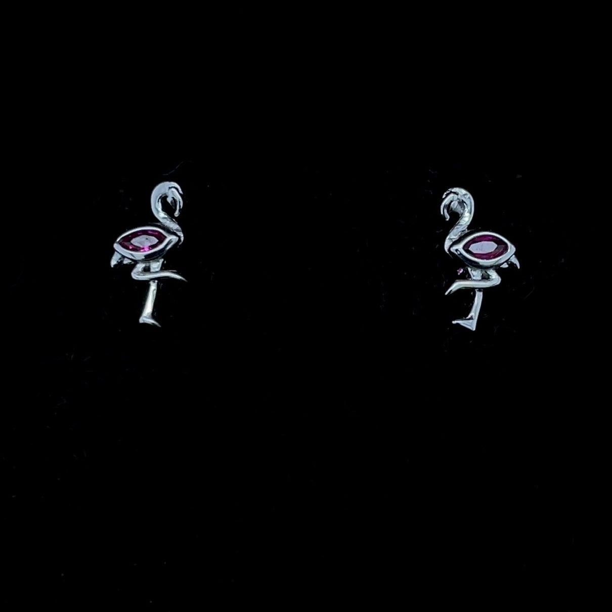 Flamingo Studs w/ Pink Accents