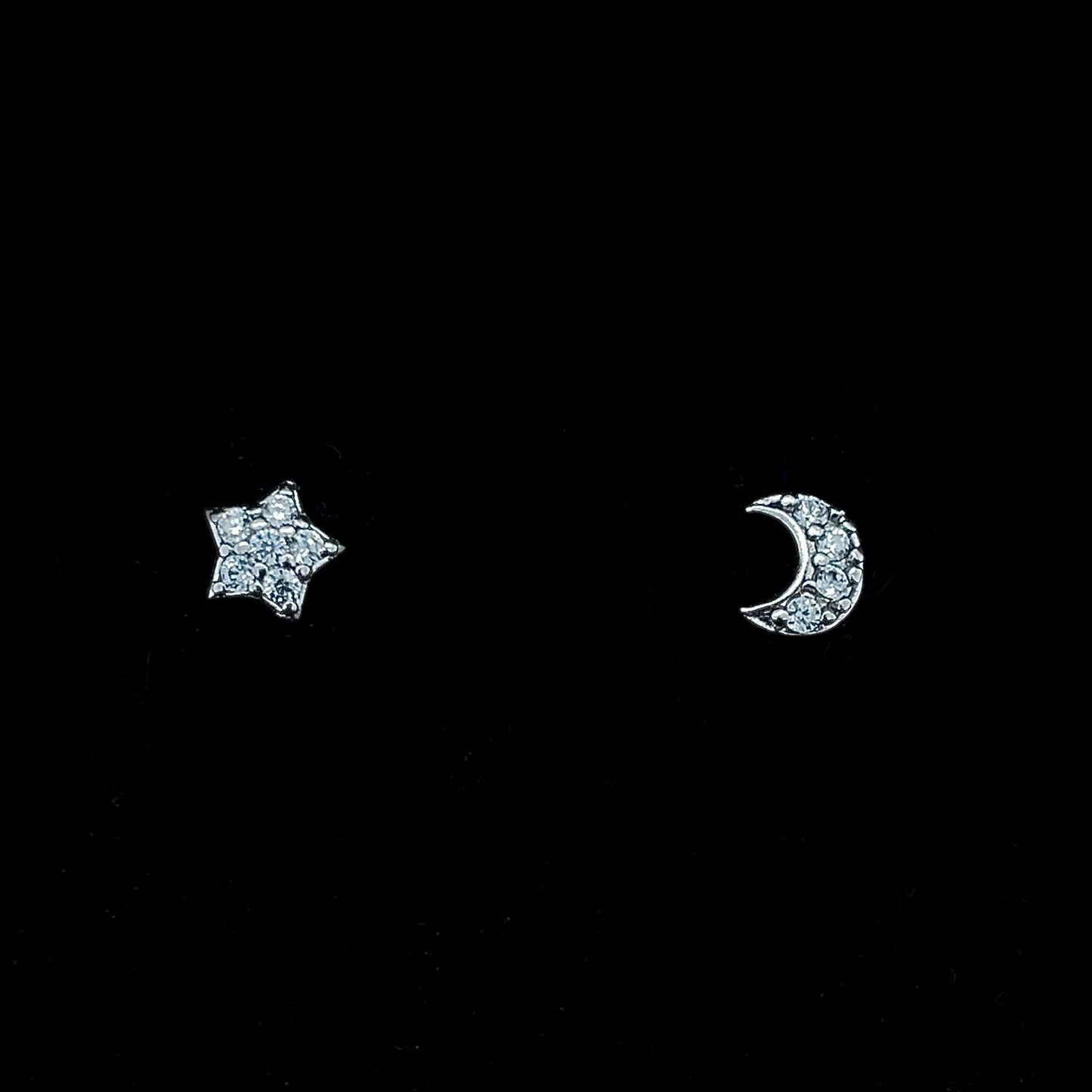 Crescent Moon & Star Earrings