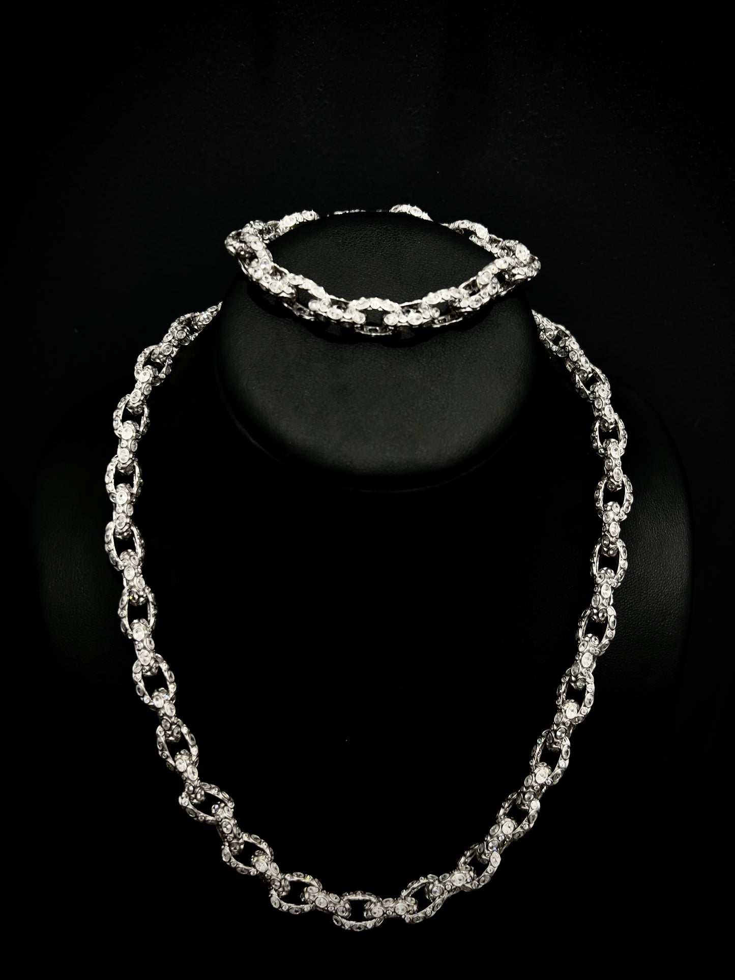 Custom Iced Out 10mm Anchor Chain & Bracelet Set