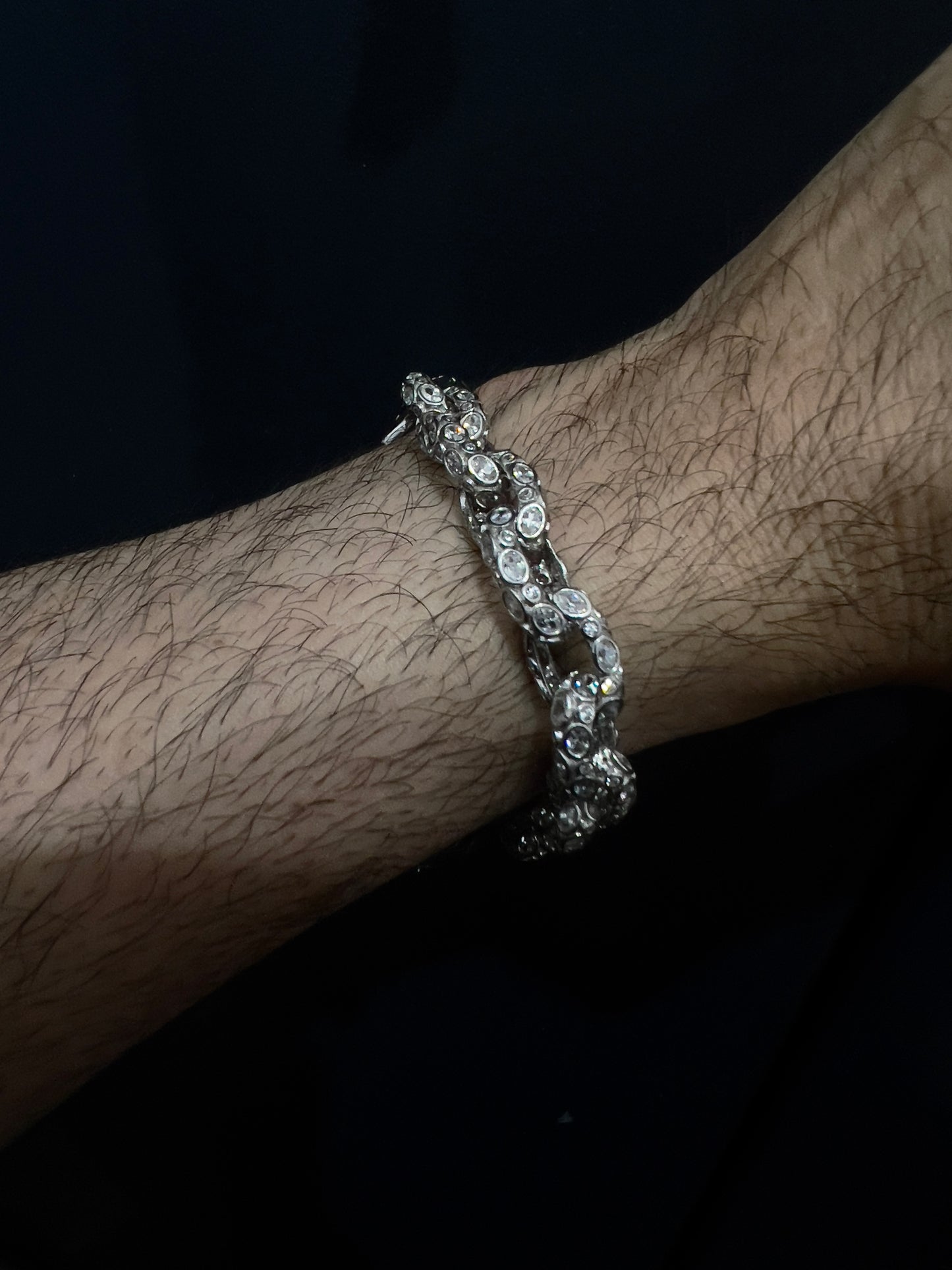 Custom Iced Out 10mm Anchor Chain & Bracelet Set