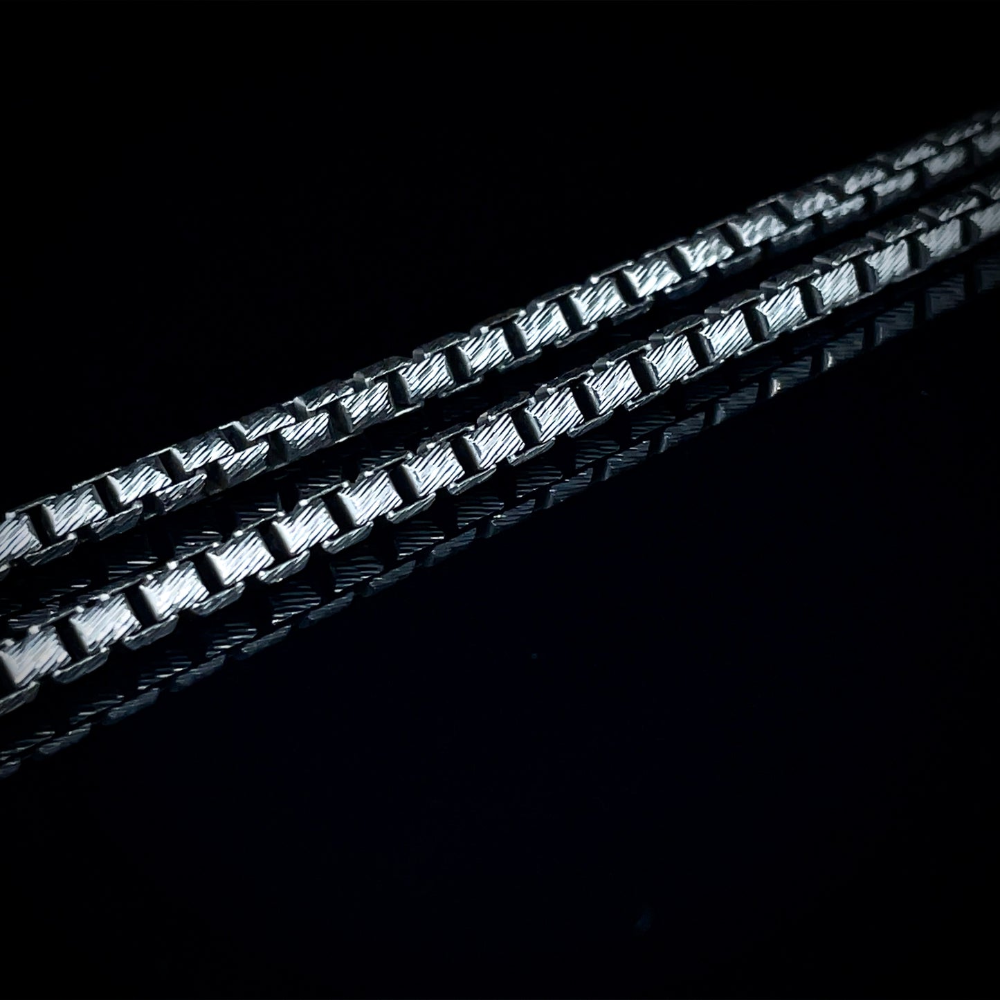 Icy Cross on Round Box Chain