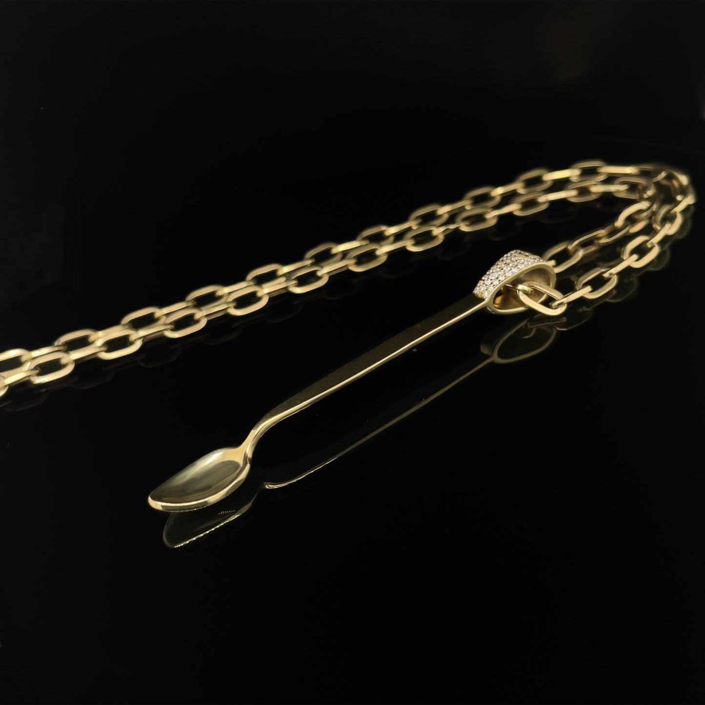 Solid Gold Spoon Pendant