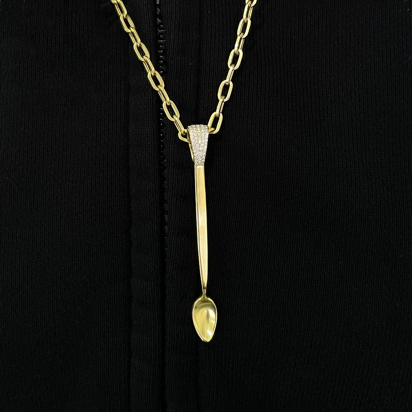 Solid Gold Spoon Pendant