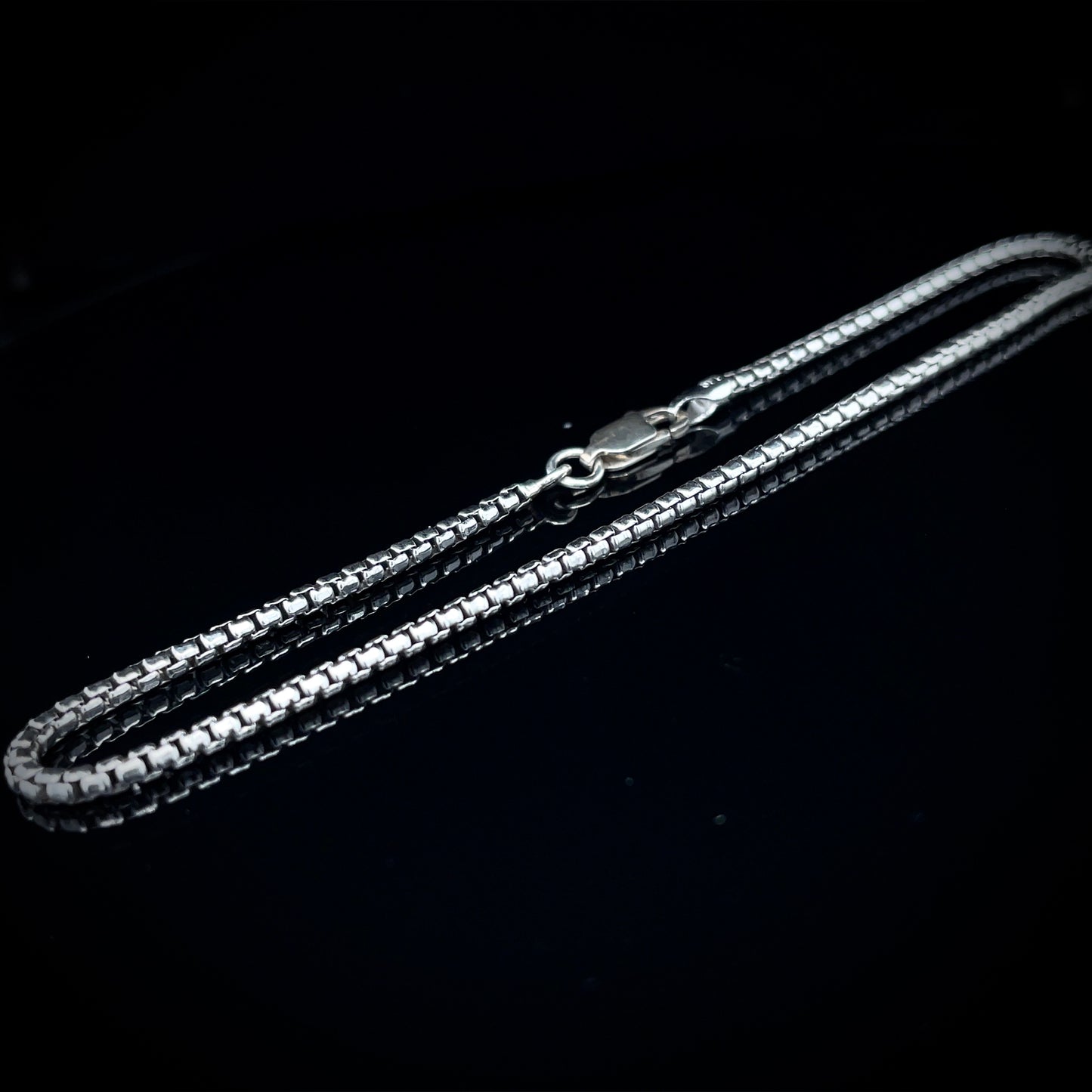 Round Box Chain Bracelet 2.1mm