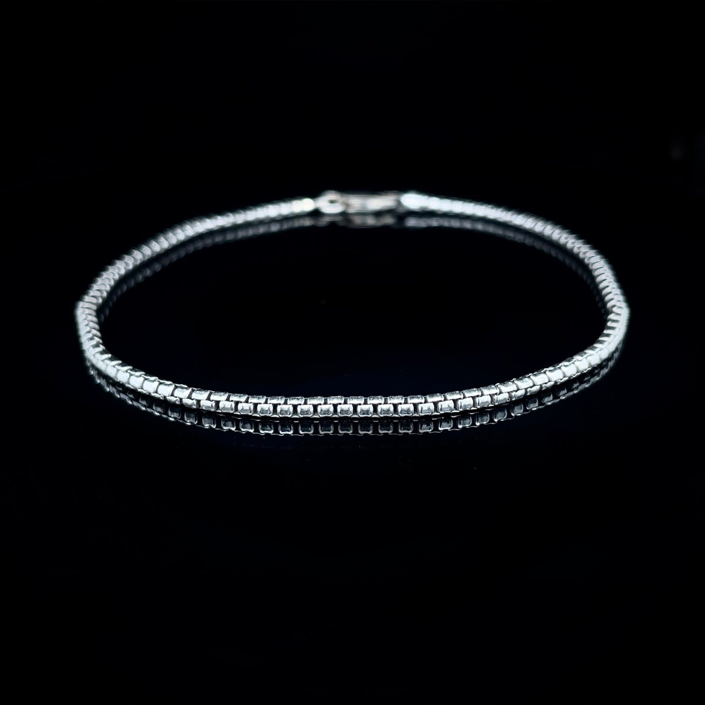 Round Box Chain Bracelet 2.1mm