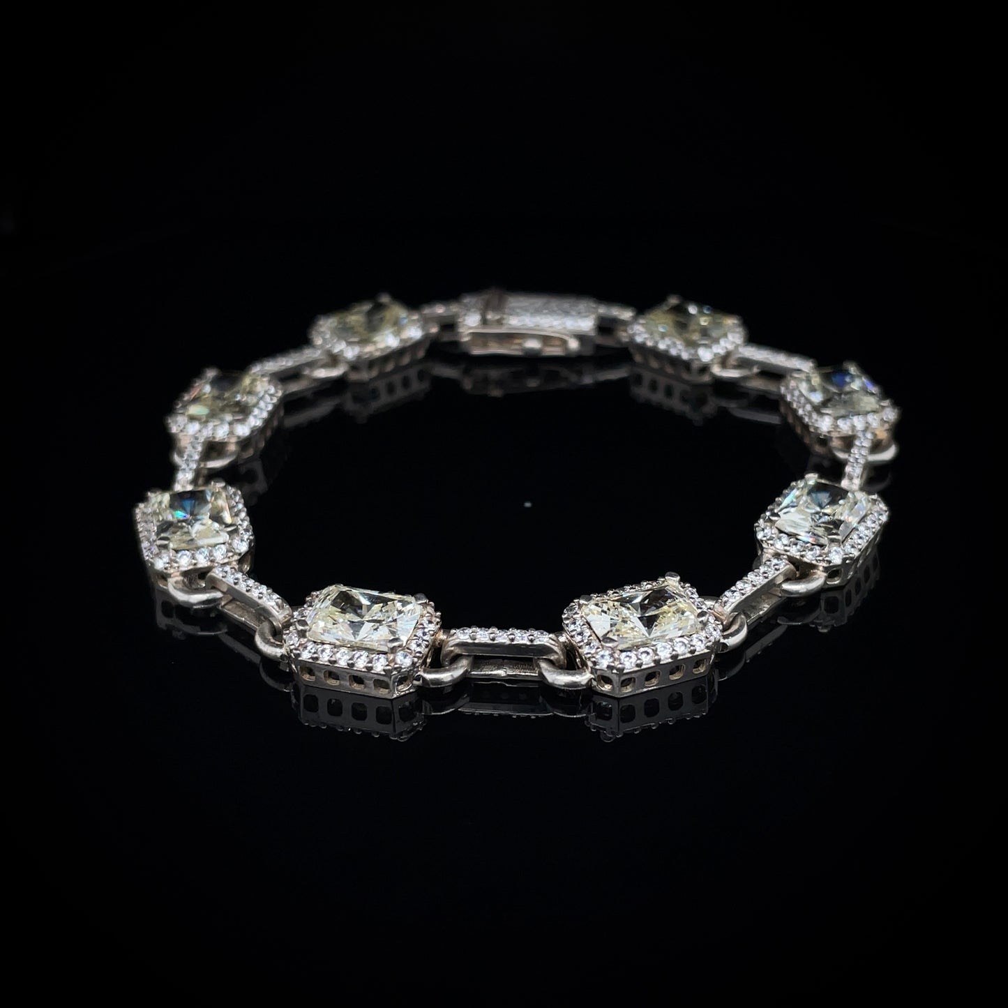 Emerald Cut Gemstone Bracelet