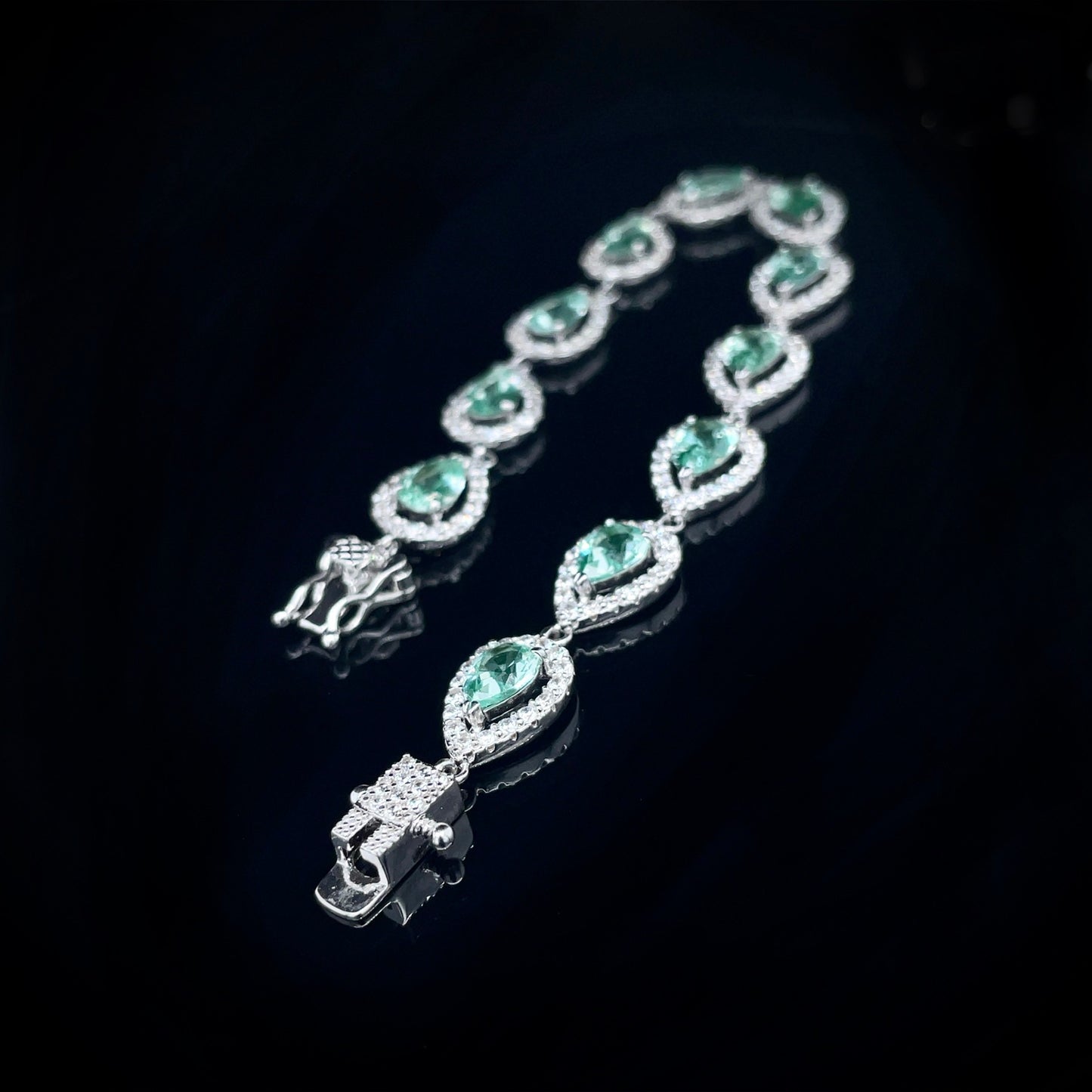 Sea Foam Green Teardrop Bracelet