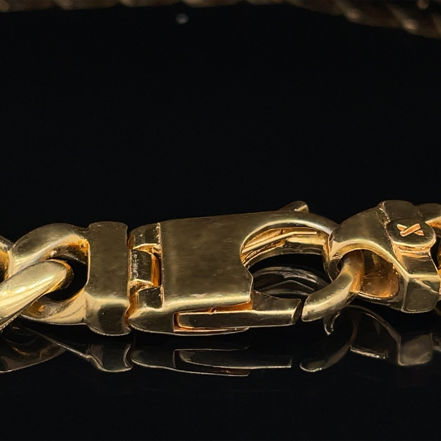 Yellow Gold Plated 925 Miami Curb Bracelet  7mm