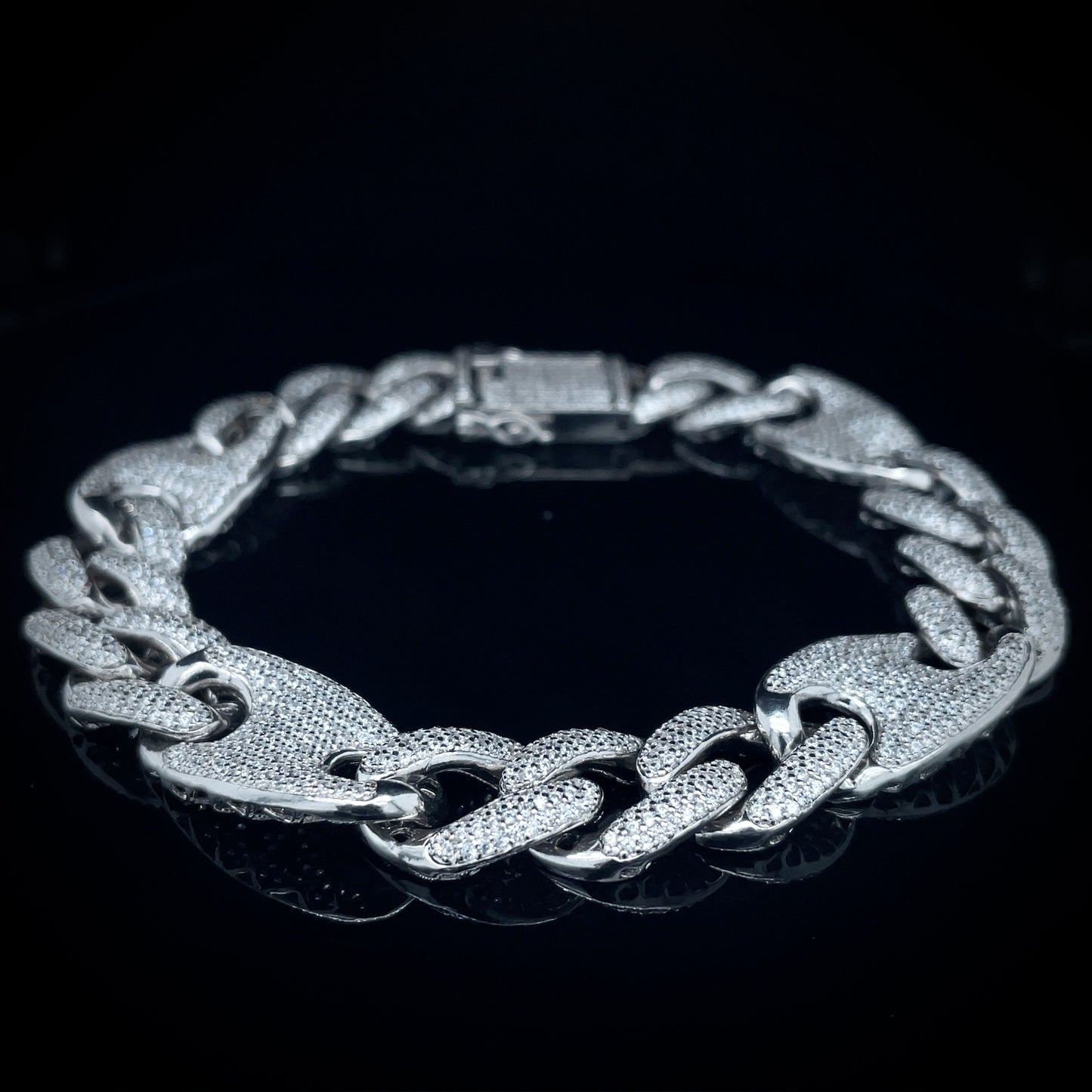 Iced Out 925 Mariner's Chain Bracelet 14.5mm