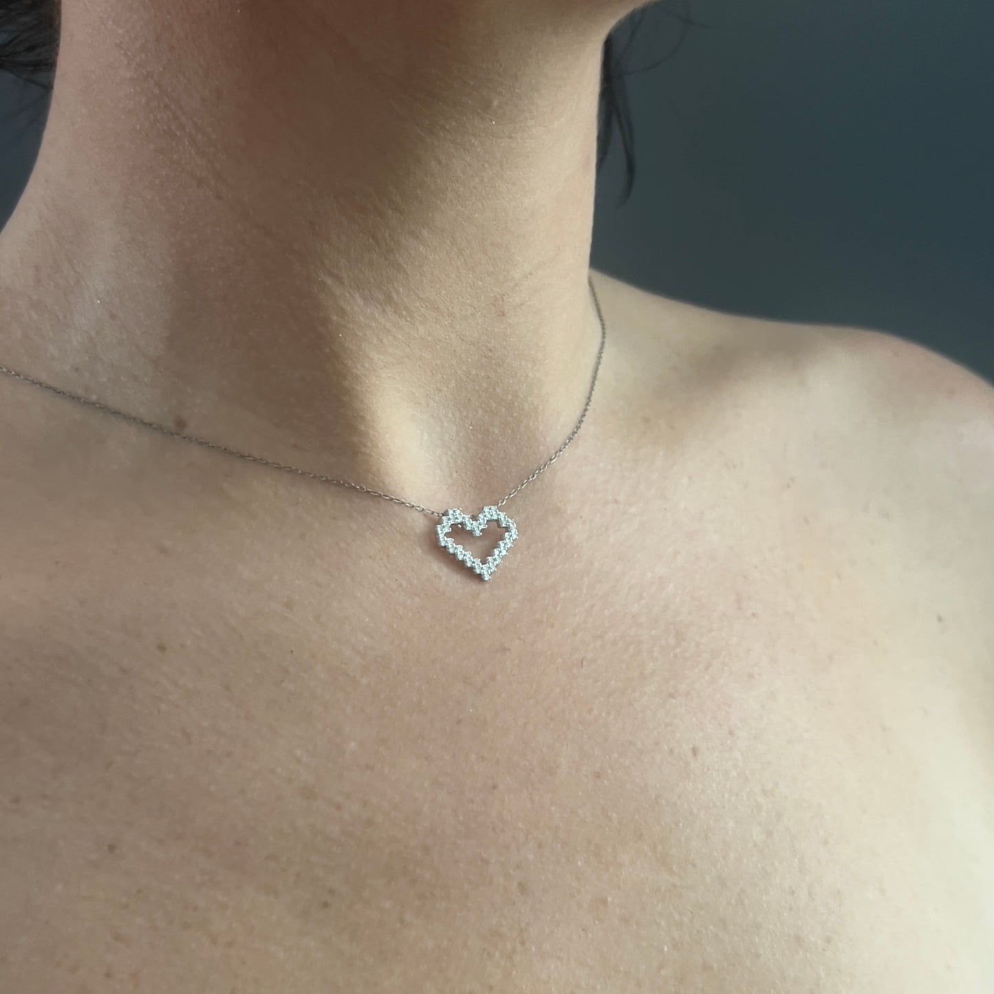 Icy 8-Bit Heart Pendant