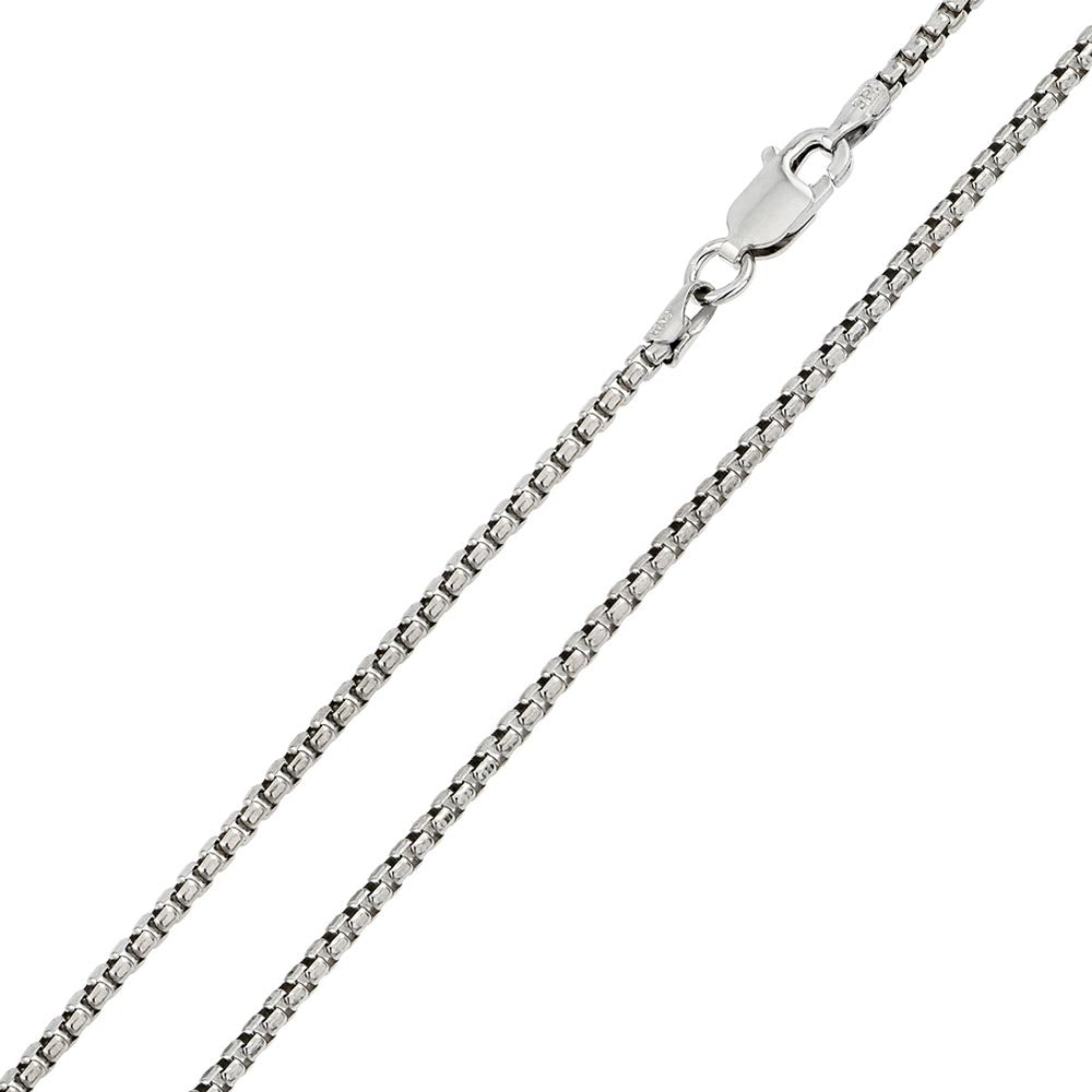Round Box Chain in Sterling Silver 3.3mm