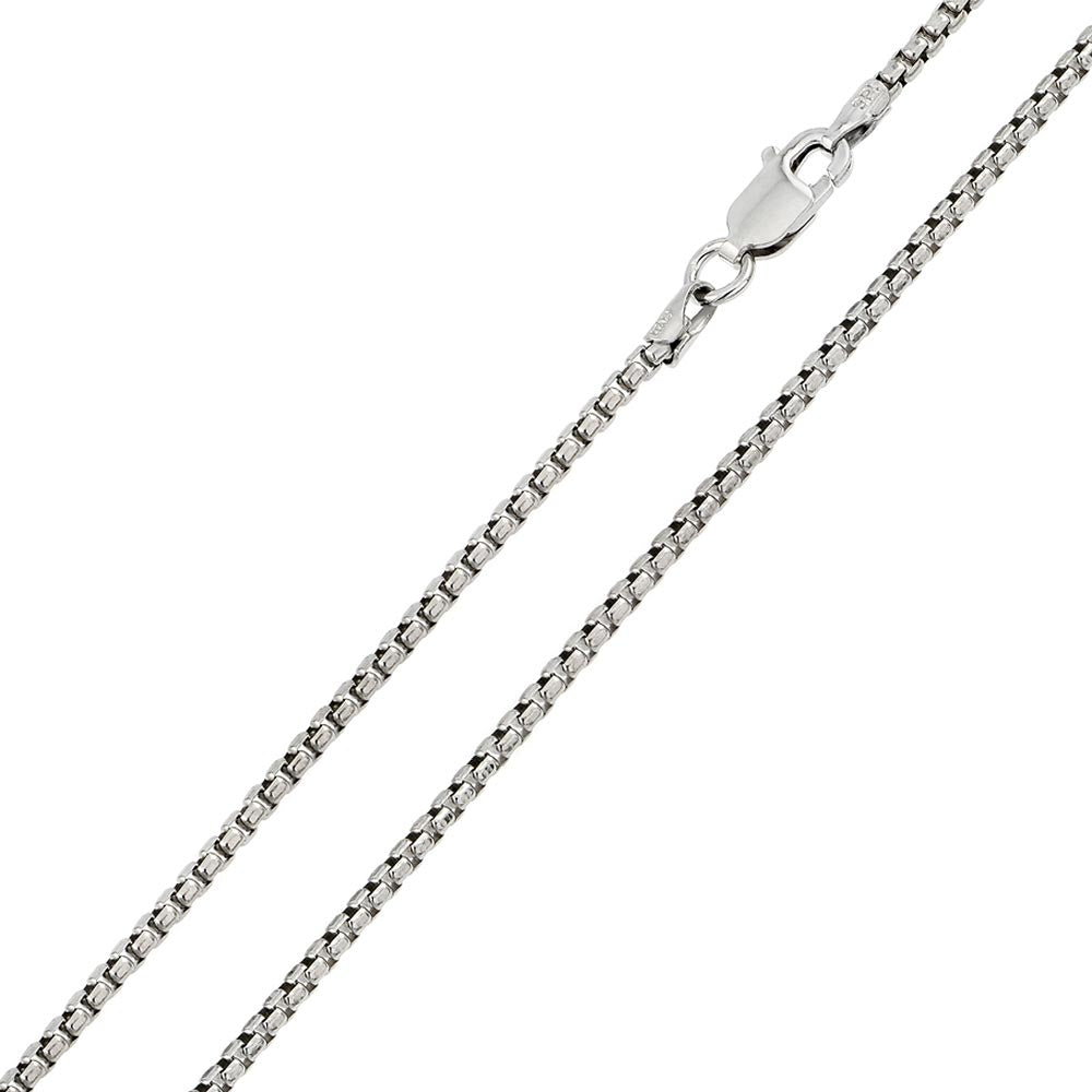 Round Box Chain Silver 20" 3mm