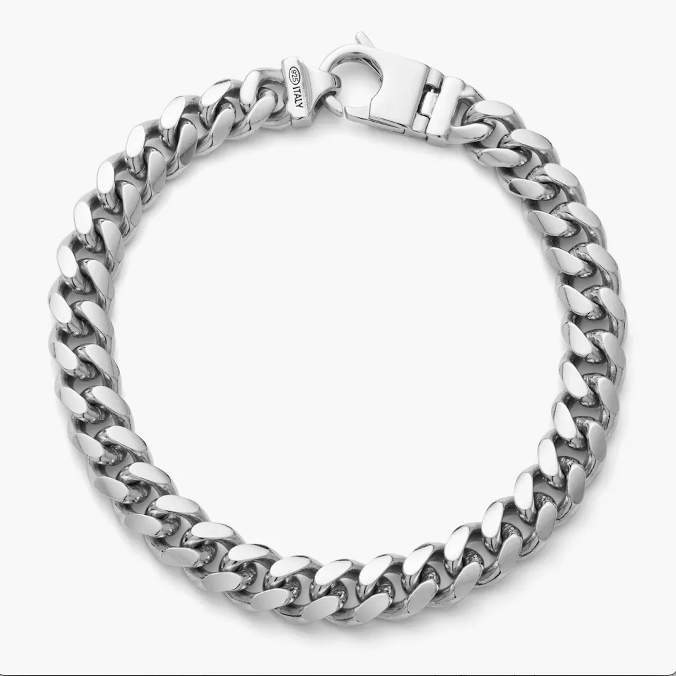Silver Miami Curb Bracelet 8.5mm