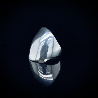 Silver Knuckle Cover Ring by Alligator Jesus - Half Cover