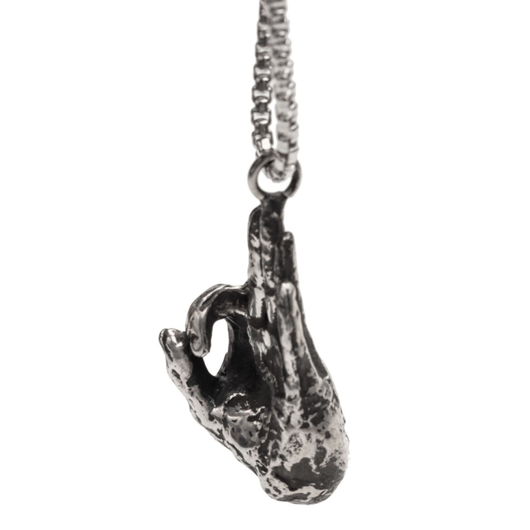 Sterling Silver Mudras Pendant by Alligator Jesus